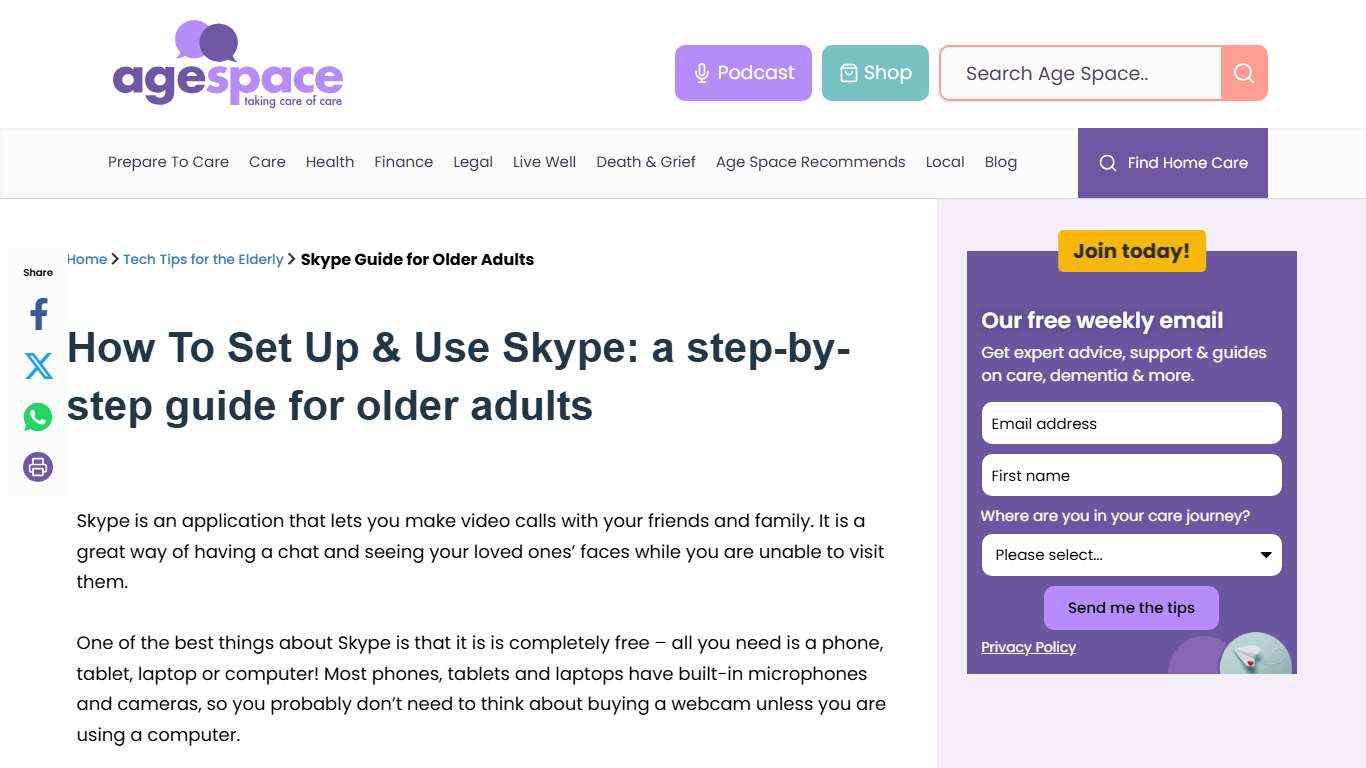 How To Set Up & Use Skype: A Beginner's Guide for Older Adults